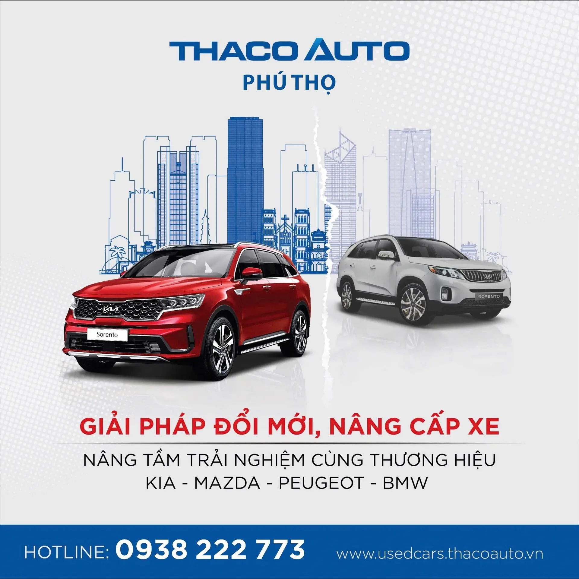 ĐỔI XE MỚI CÙNG THACO AUTO PHÚ THỌ – ĐA DẠNG THƯƠNG HIỆU, NÂNG TẦM TRẢI NGHIỆM